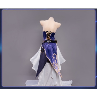 UWOWO Game Genshin Impact Lisa Witch of Purple Rose Cosplay Costume Special The Librarian Sexy Dress