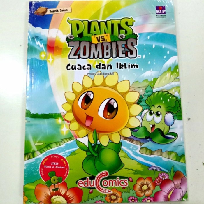 ✿ BISA COD✿ Buku Anak Bergambar Komik Edukasi Plants VS Zombie Serangga + Stiker - CUACA DAN IKLIM