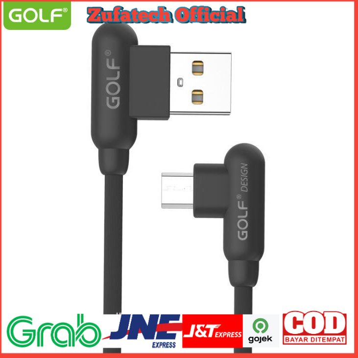 Golf Kabel Charger L Shape Micro USB - GC-45 - Black