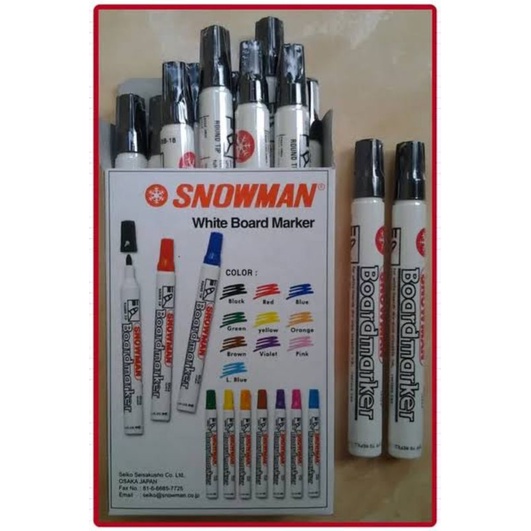 

Spidol Snowman Hitam 1pcs (White Board Marker)