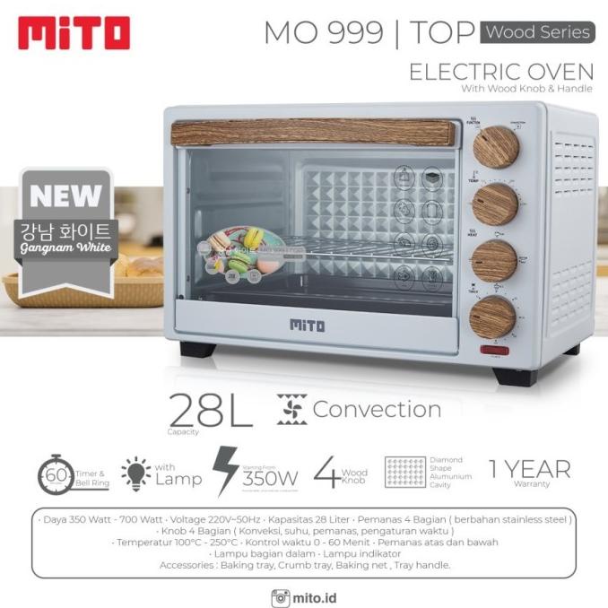 Mito Oven Listrik Low Watt MO 999 TOP - 28L MO999