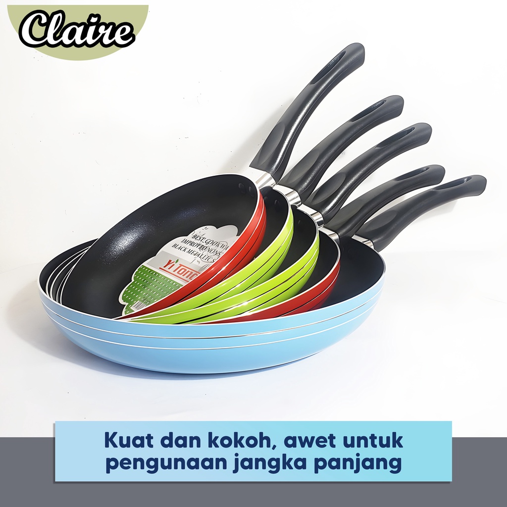 Teflon Warna Anti Lengket / Panci Wajan Teflon Anti Lengket / Frying Pan Warna Anti Lengket