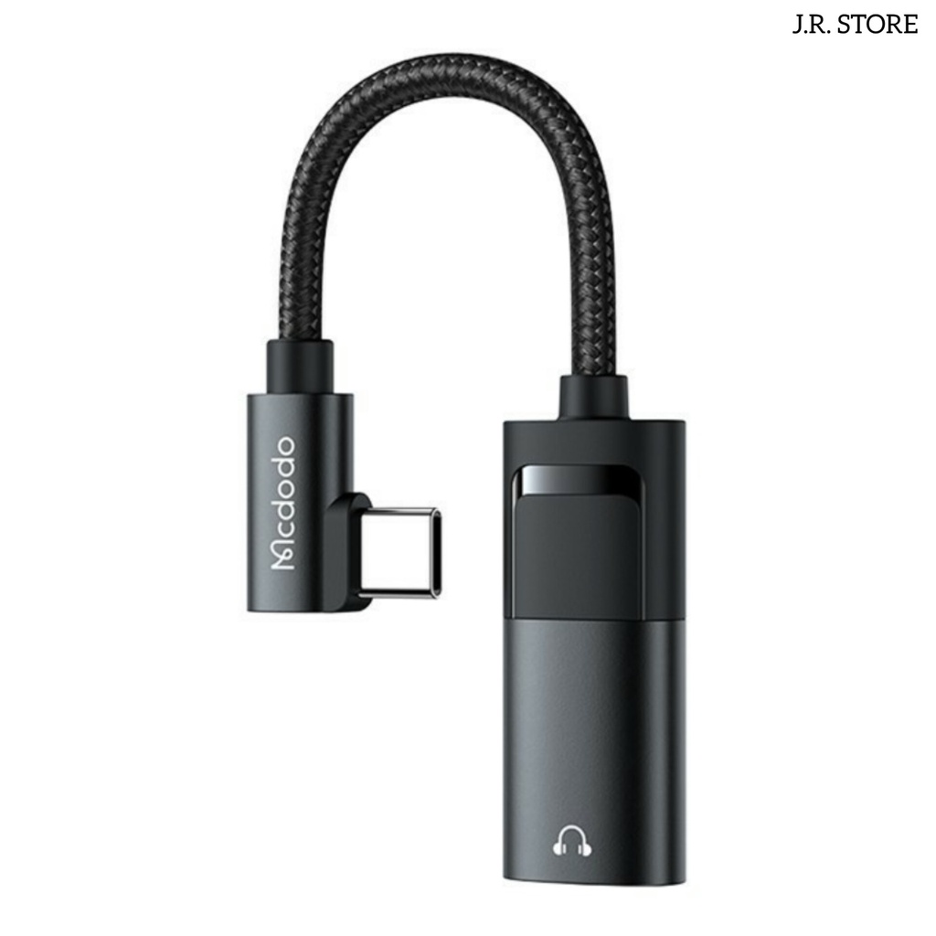 MCDODO CA1880 Converter Splitter TYPE - C ke AUX / TYPE - C to JACK 3.5mm / OPEN MIC