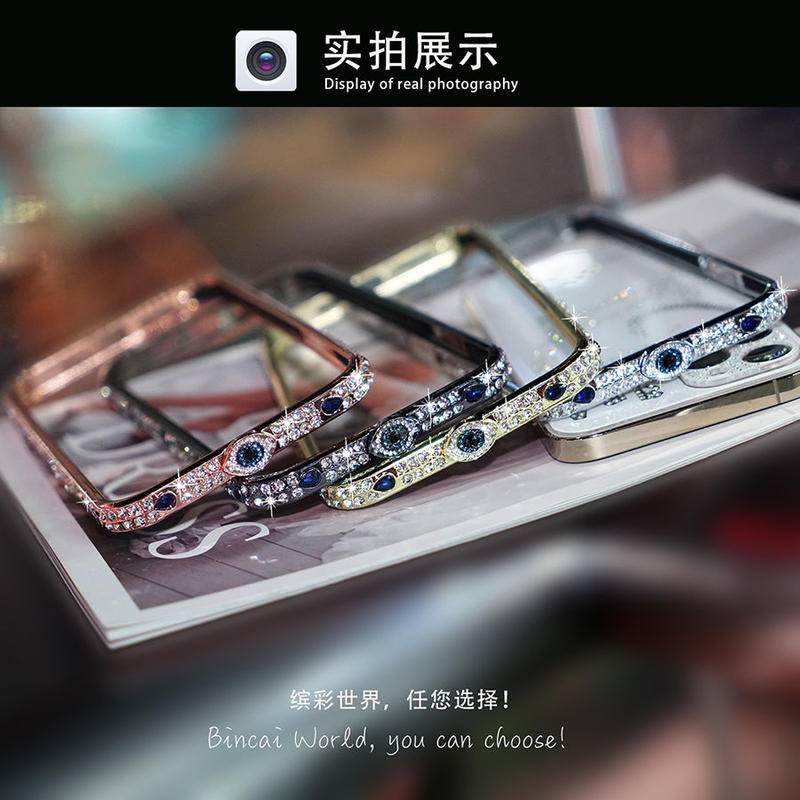 IPHONE Untuk iPhone14 13 12 11 Pro Max Plus Case Glitter Berlian Imitasi Kristal Diamond Metal Bumper Case Cover Untuk iPhone14 iPhone13 iPhone12 iPhone11 Case