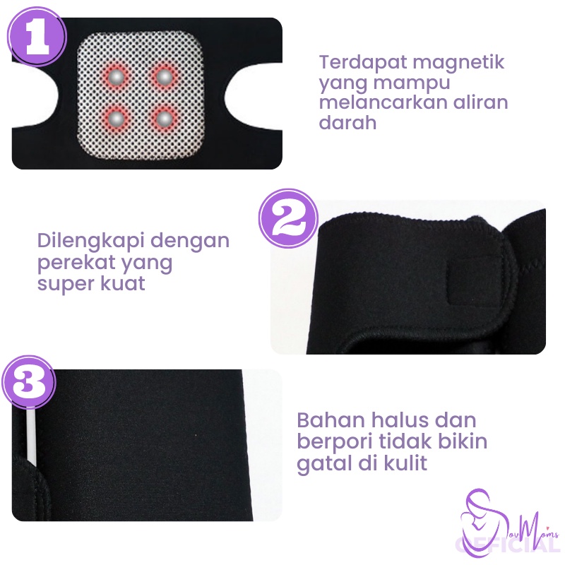 Alat Terapi Siku Tangan Pemanas Magnetik Tourmaline Pelindung Siku Lengan Tangan Penghilang Sakit Nyeri Kesemutan Pegal Pegal Pegel Magnet Turmaline Elbow Belt Warp Support magnetic Mahnet Premium Dewasa Pria Wanita Original