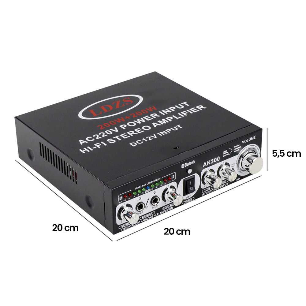 LDZS Audio Bluetooth Amplifier KTV Karaoke 400W - AK300BT ( Mughnii )