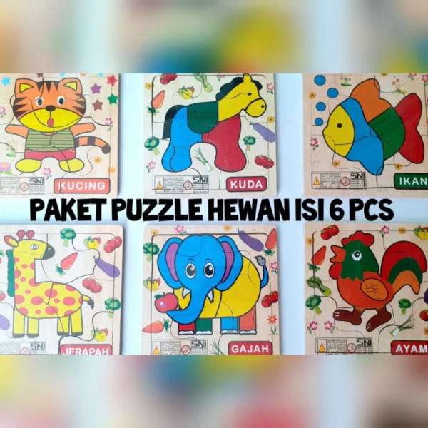 

Edukasi Murah Aneka Mainan Promo Paket - Ber Puzzle SNI Hewan Isi Berkualitas Pcs Kayu 6