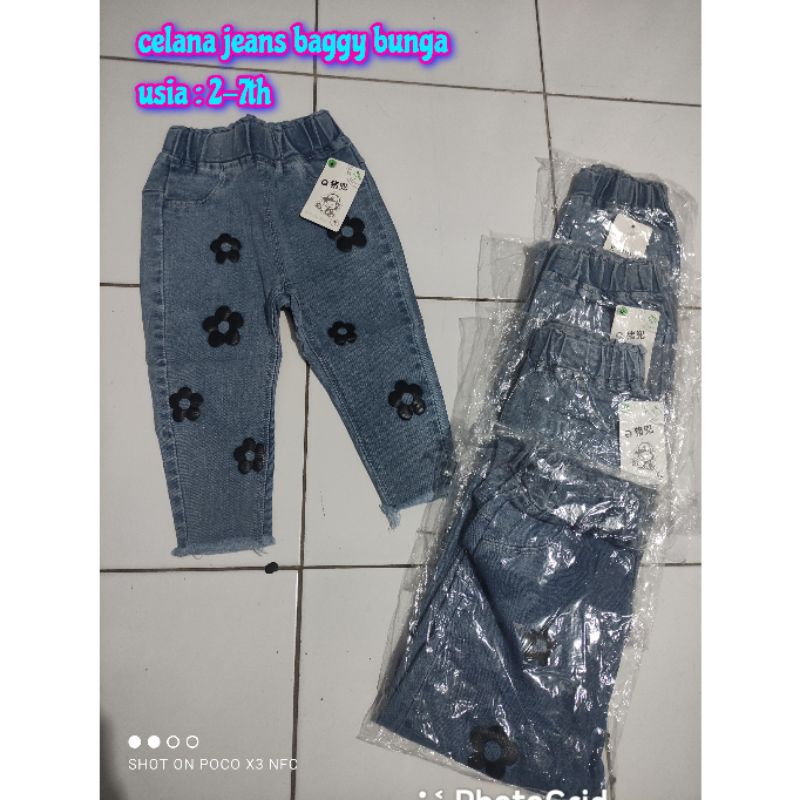 Celana jeans boyfriend anak cewek