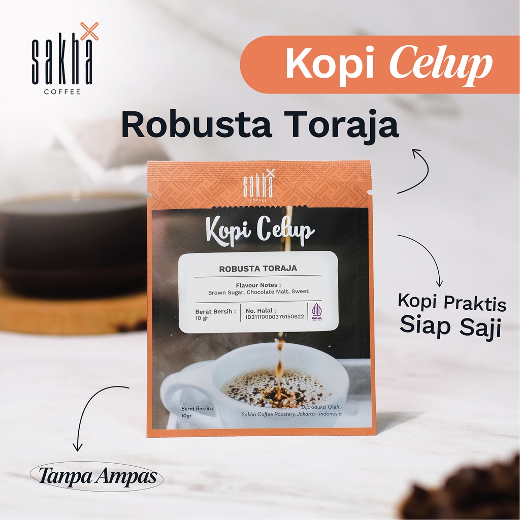 Jual Kopi Sachet Celup Robusta Toraja Coffee Saset Asli Murni Tanpa