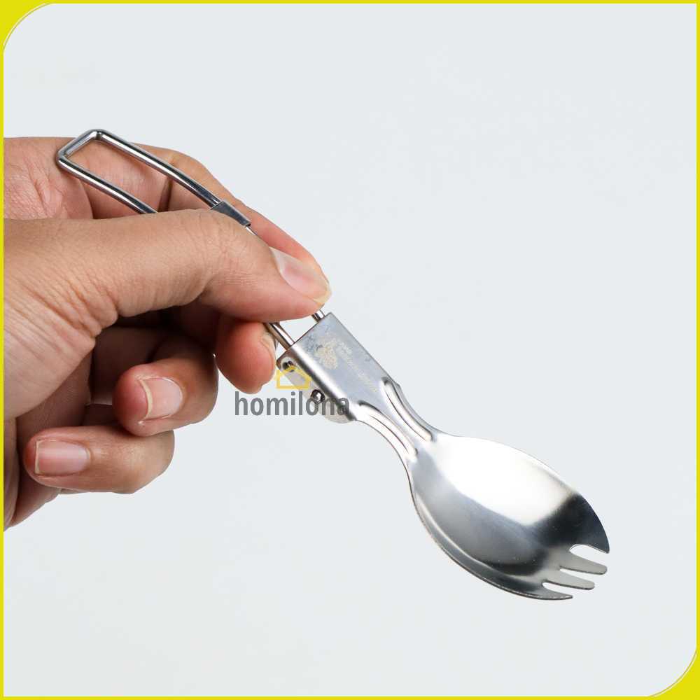 KNIFEZER Foldable Spoon Fork Sendok Garpu Lipat Stainless Steel - SVGF2