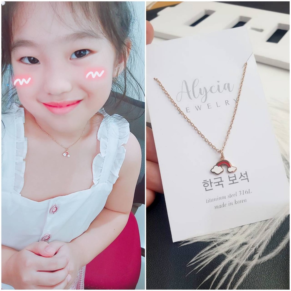 Set Kalung Dan Gelang Anak Pelangi + Box