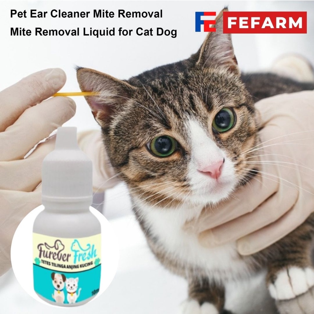 Obat Tetes Earmites - Kutu dan Infeksi Telinga Hewan Kucing Anjing FEFARM