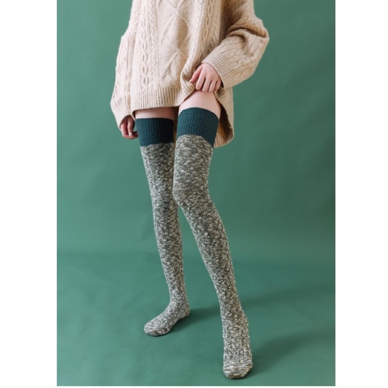 Wool Overknee Boots Socks Kaos Kaki Panjang Selutut