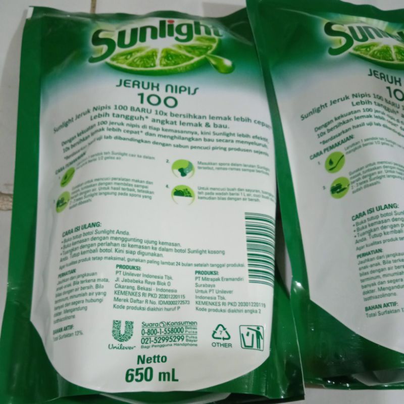 Sunlight Jeruk Nipis 650ml