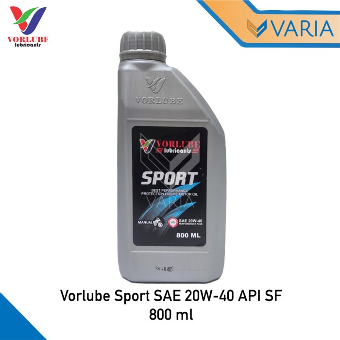 Vorlube Sport SAE 20W-40 API SF 0,8 L 800 ml Oli Motor SNI