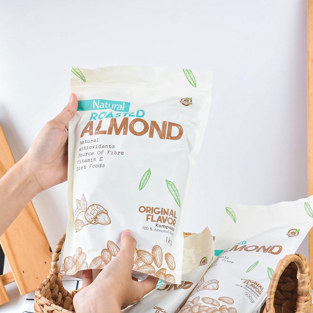 

[BAYAR DITEMPAT] Natural Roasted Almond (Panggang) 1 Kg