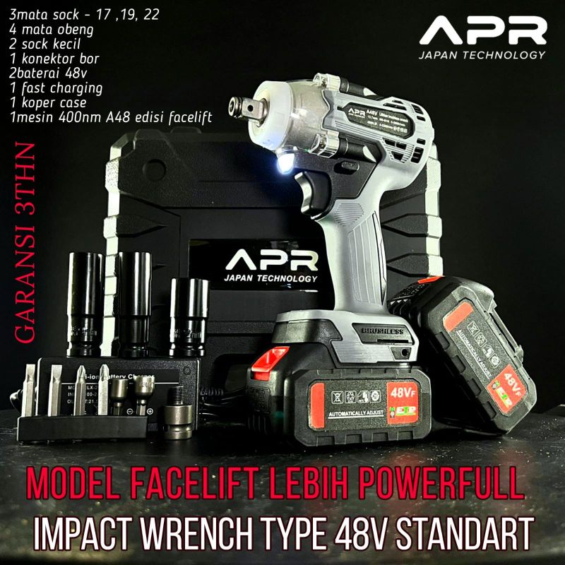 Impact Wrench 48V 400NM APR JAPAN UPGRADE FACELIFT