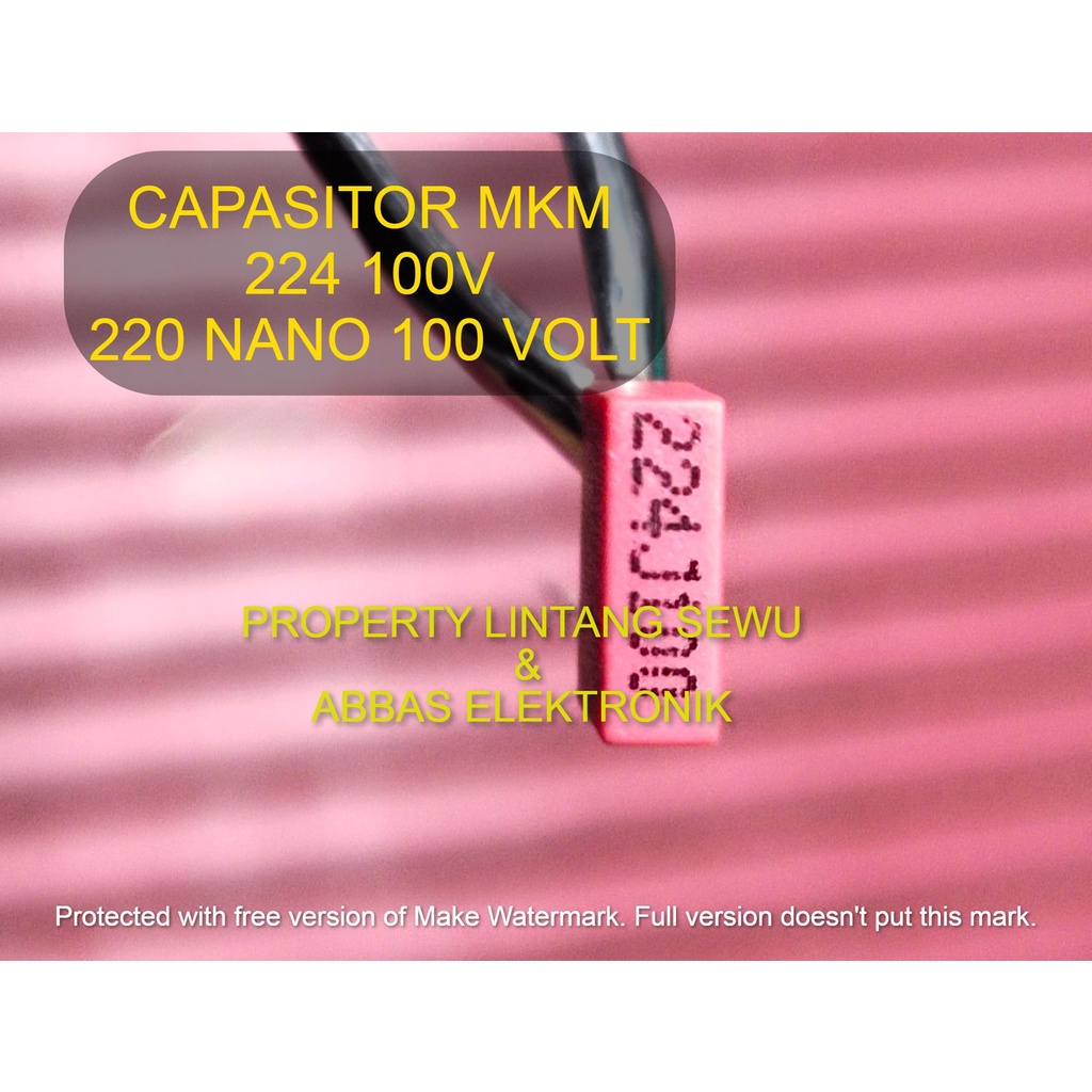 CAPASITOR KAPASITOR MKM 224 100V MERAH MKM 220 NANO MKM 100 VOLT