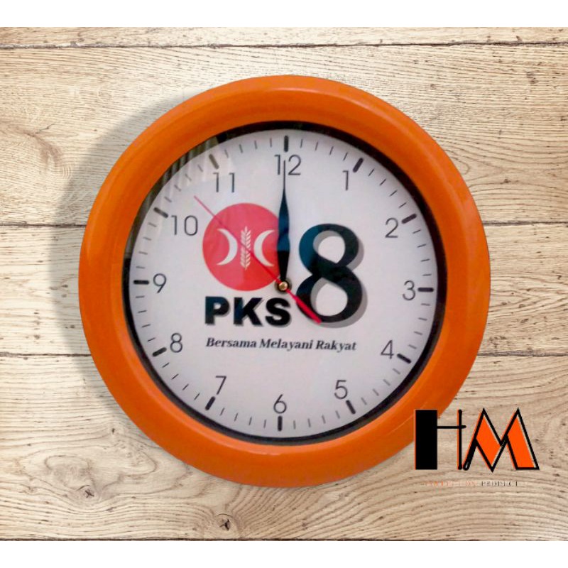 Jual JAM PKS JAM DINDING PARTAI NOMOR 8 BISA COSTUM Shopee Indonesia