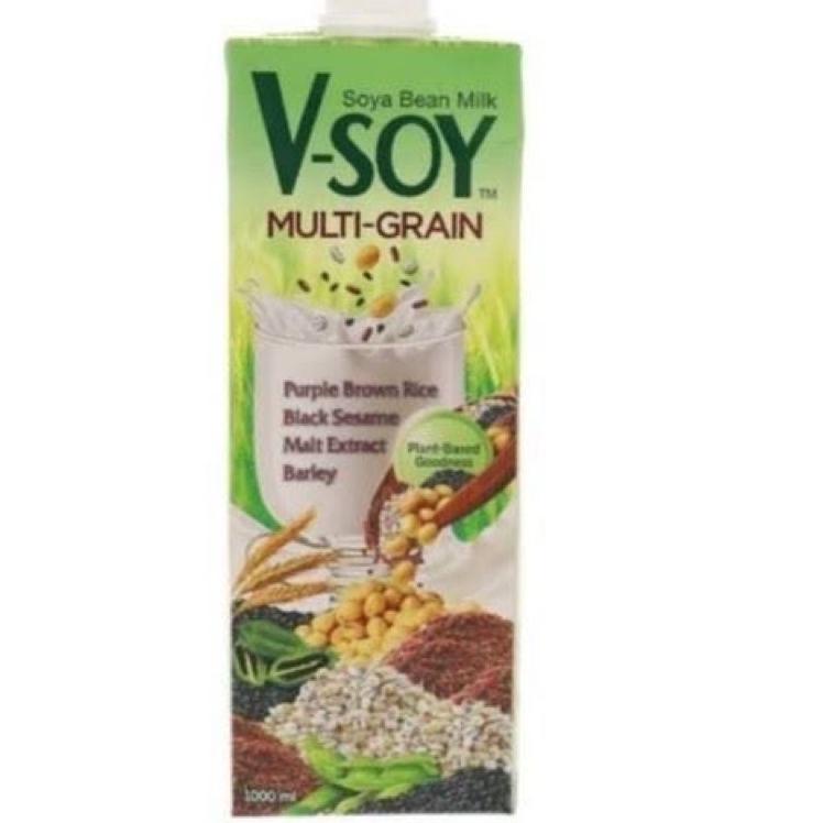 

✸Ready✤ Z9RQI Vsoy Multigrain 1 Liter / Vsoy Multigrain Susu Kedelai 91 ➷Ready Stok