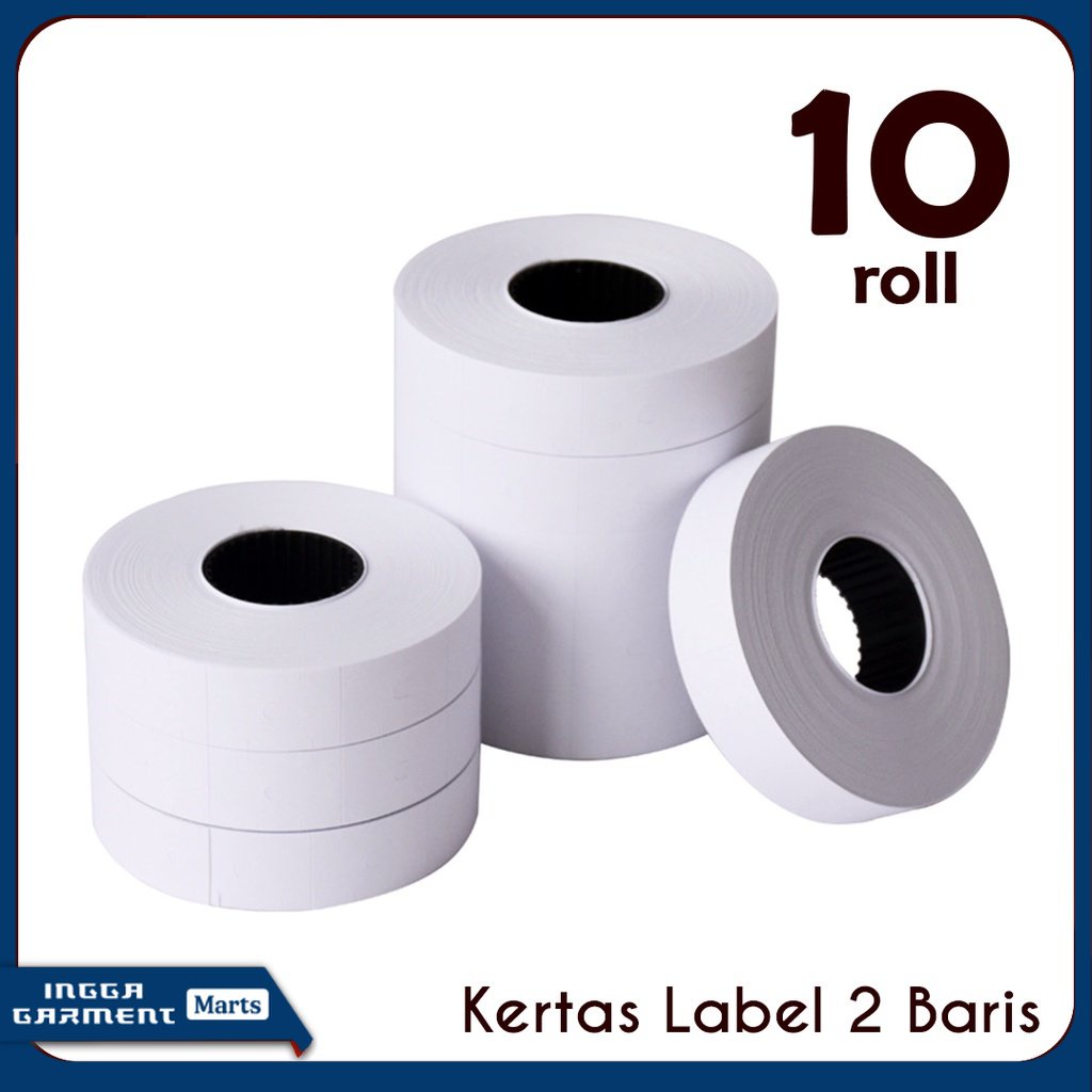 

Isi Label Harga Alat Price Labeller Refill Refil 2 Baris Isi 10 rol