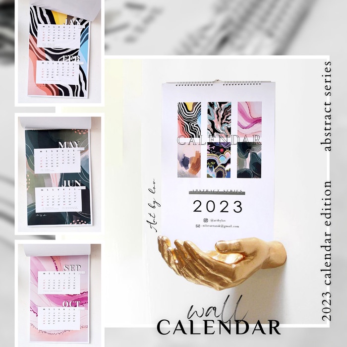 

PROMO!!Terlaris ✨ - Kalender Dinding Gantung 2022 2023 2024 Aesthetic Dekorasi Rumah - abstract