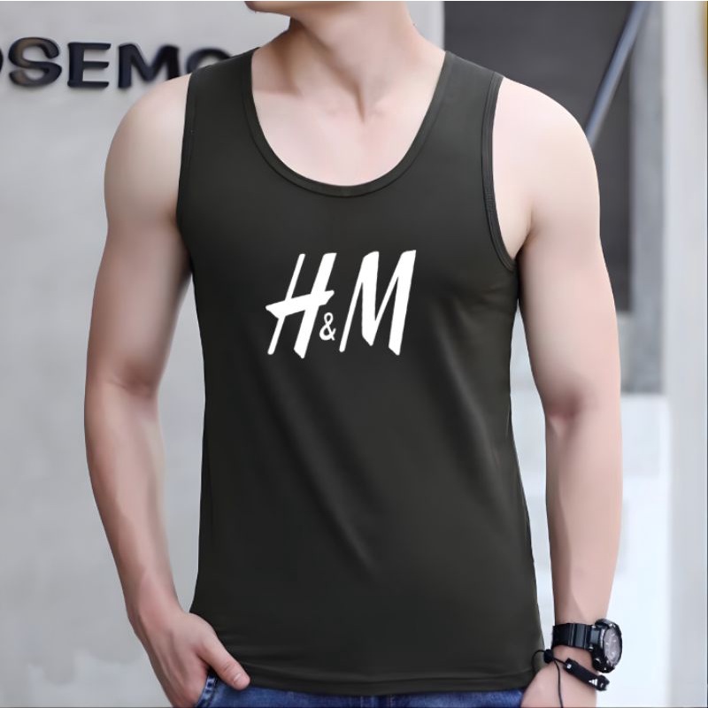 Singlet Pria Dewasa HM Kaos Singlet Pria Cotton Combed Kaos Lekbong Pria-2