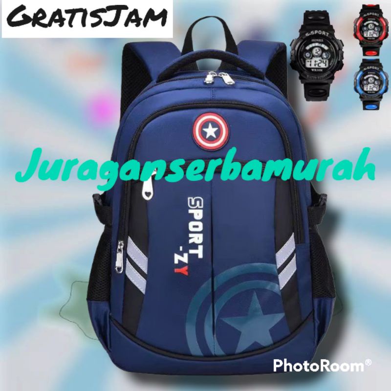 Tas Ransel Sekolah SD Karakter Spider-Man Superhero Murah