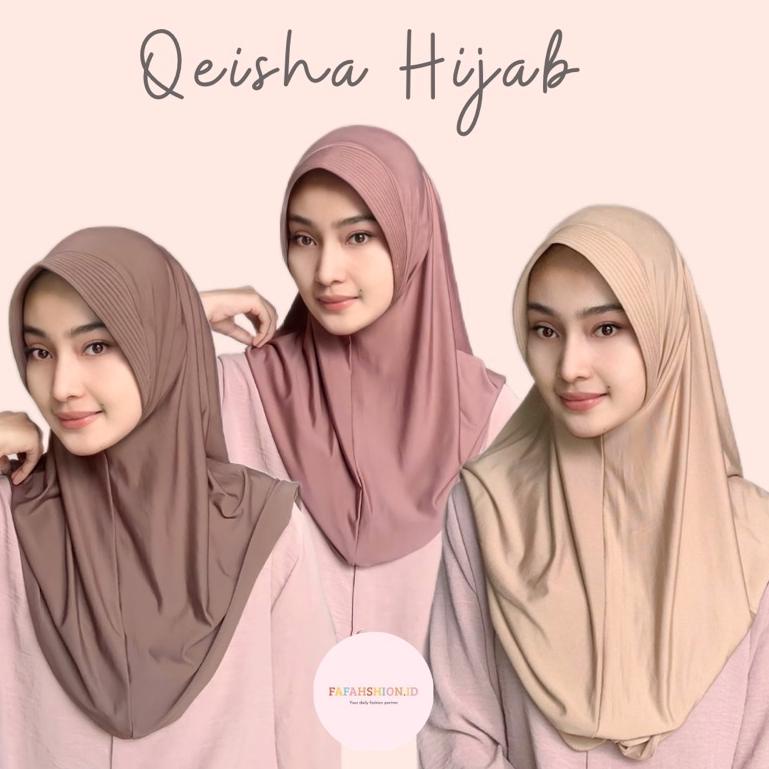 ま [𝐟𝐚𝐟𝐚𝐡𝐬𝐡𝐢𝐨𝐧.𝐢𝐝] Qeisha Hijab | Hijab Sport Panjang | Bergo Sport Panjang ௹