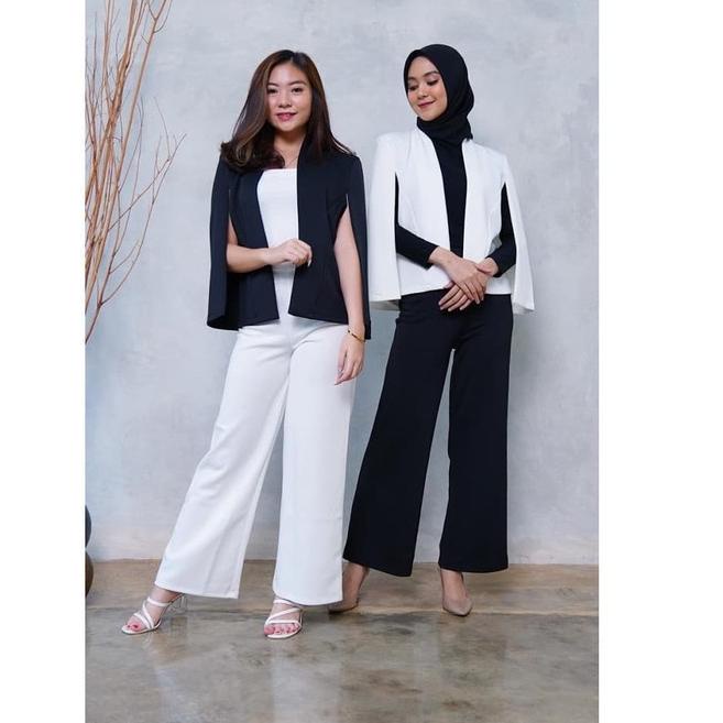 Sale Cape Blazer Sayap size L Outer Vest Blazer Wanita Blazer Kantor Blazer Sayap Outer Wanita