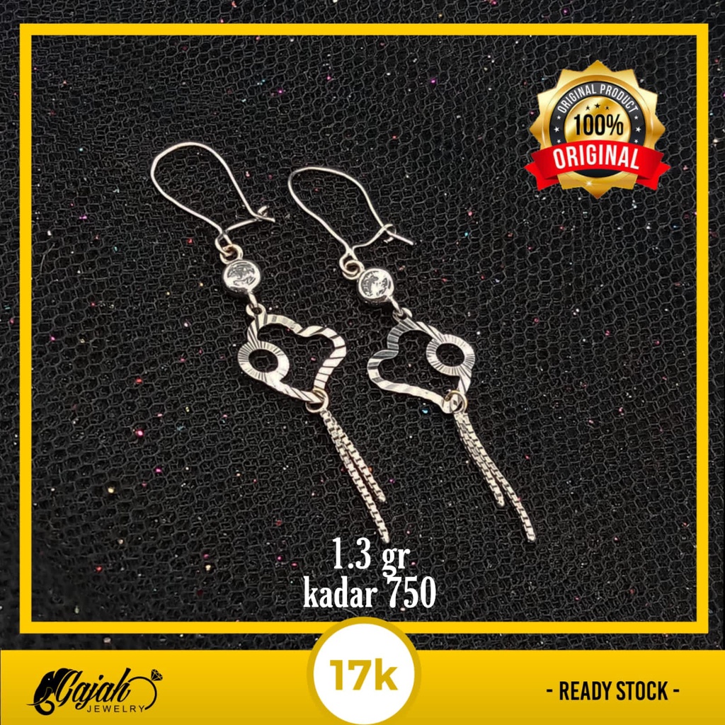 Anting Emas 17K - 1.3 gr Kadar 750 - 375