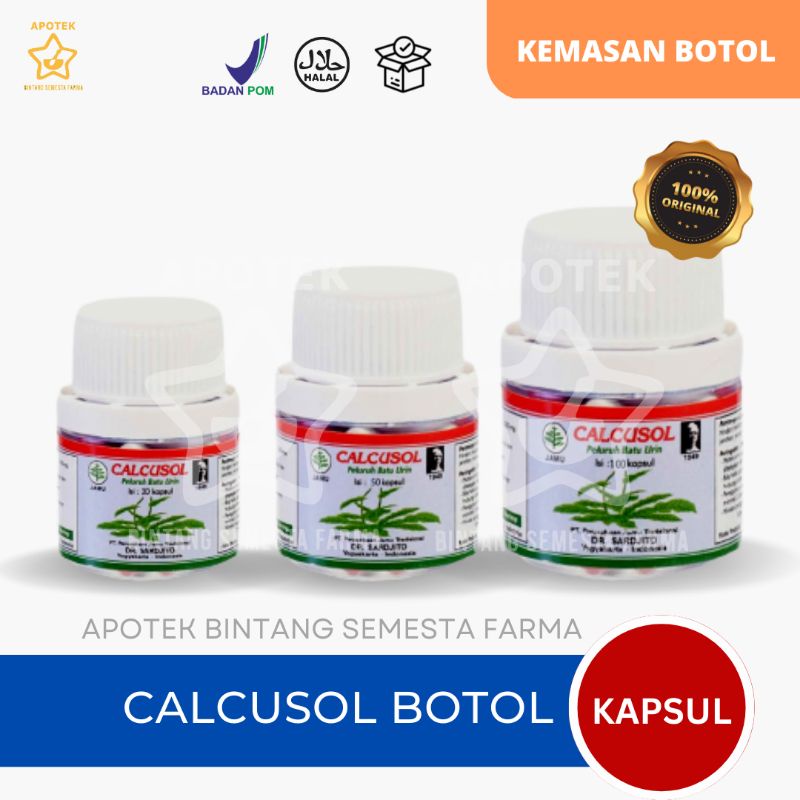 Jual CALCUSOL Kapsul Peluruh Batu Ginjal Herbal | Shopee Indonesia