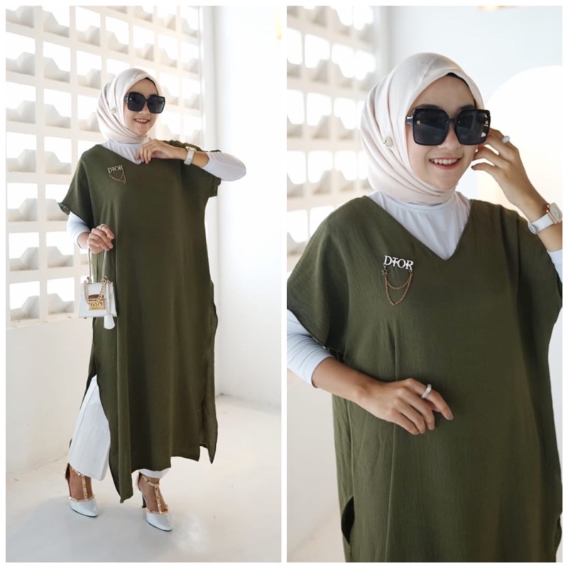 ERINA DRESS FREESIZE CRINCLE AIRFLOW VIRAL KEKINIAN