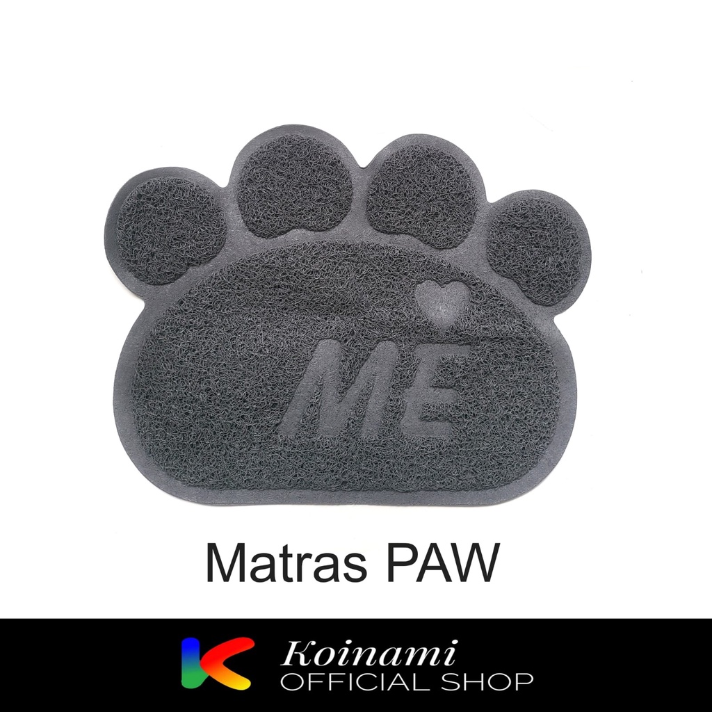 Keset Alas Kaki Kandang Pasir Kucing Motif Paw 26 x 38cm / Cat Litter Mat Paw