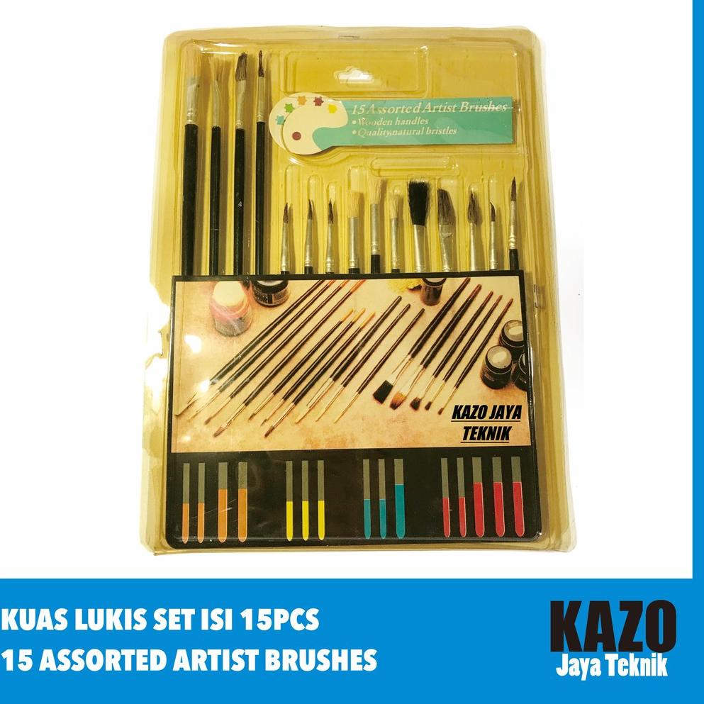 

ム Kuas Lukis / Melukis Cat Set Lengkap isi 15pcs ⟳