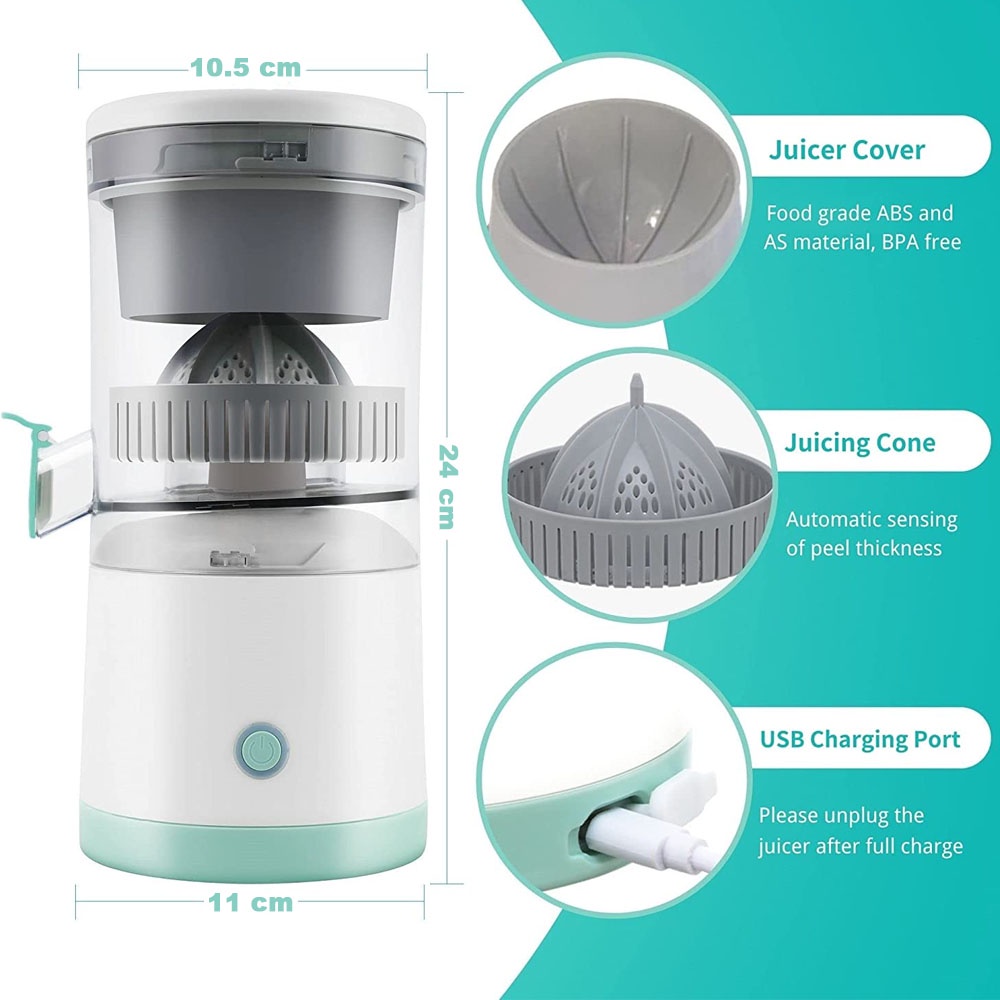 Mesin Jus Multifungsi USB / Alat Peras Berbagai Buah Juicer Portable Charging 360ML J701 Mini Juicer Extractor Praktis