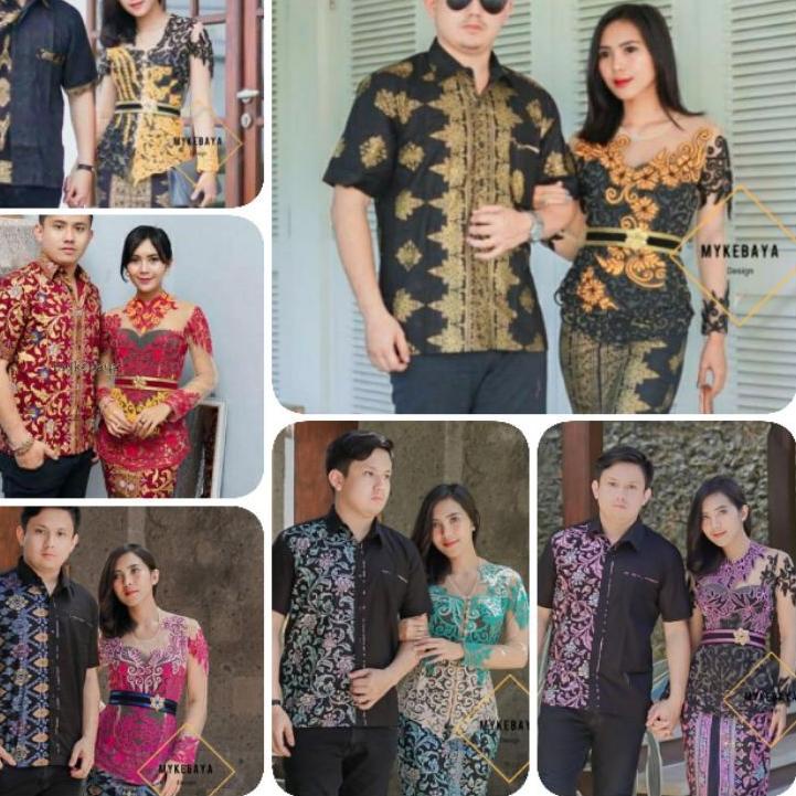 Harga Bersahabat COUPLE Kebaya lengan panjang rok Katun prada bali muslim