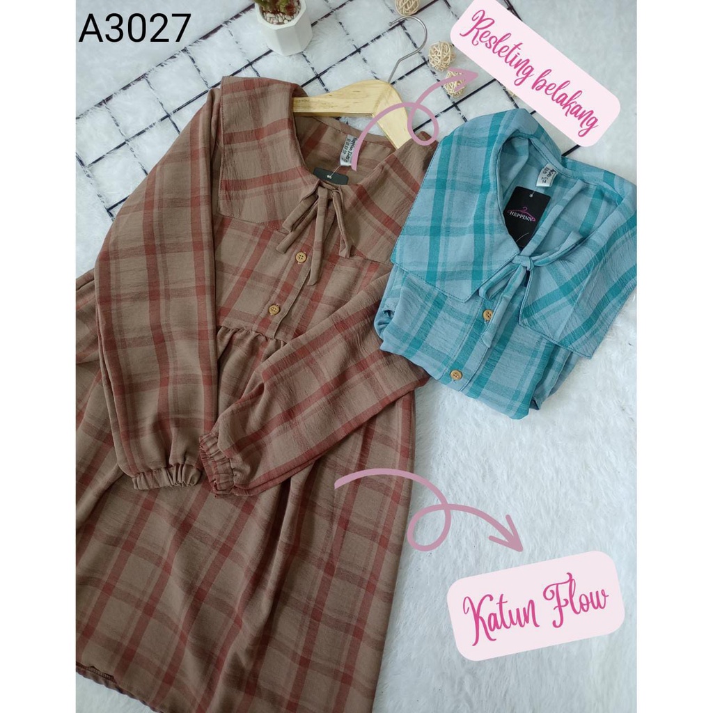 ATASAN TUNIK ANAK KOTAK KATUN FLOW A3027