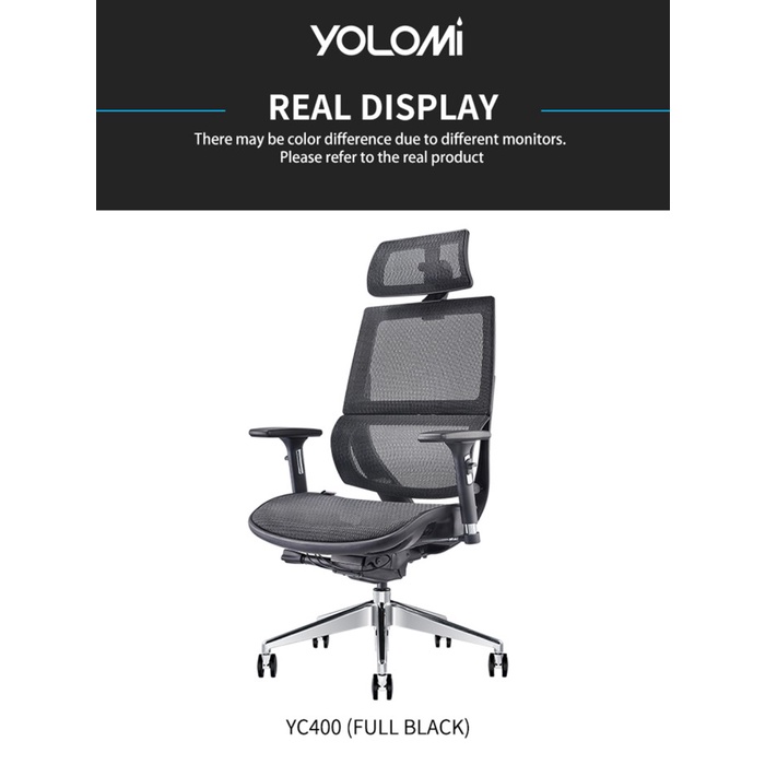 

YOLOMI ERGONOMIC CHAIR (135-155CM) HIGH BACK MESH MANAGER CHAIR- YC400