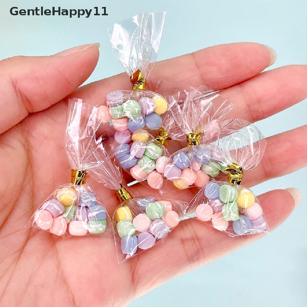 GentleHappy 1Bag 1:12 Dollhouse Miniature Macaron Colorful Cookies Biscuit Dessert Decor Toy id