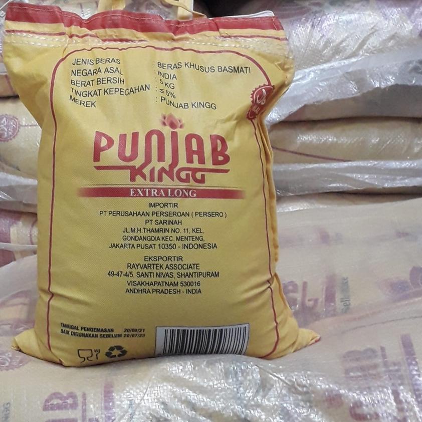 

BAYAR DITEMPAT✔️Beras india Basmati punjab king 5KG|SQ1