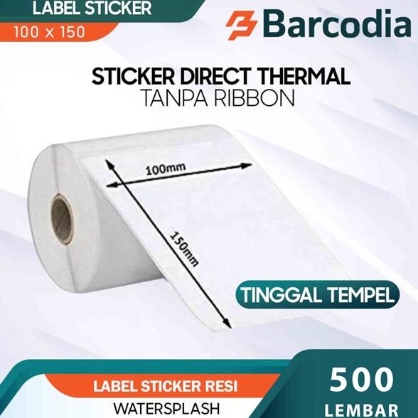 

KERTAS LABEL BARE STIKER THERMAL 100X150 MM - ISI 500PCS TERLARISS...,,,,,