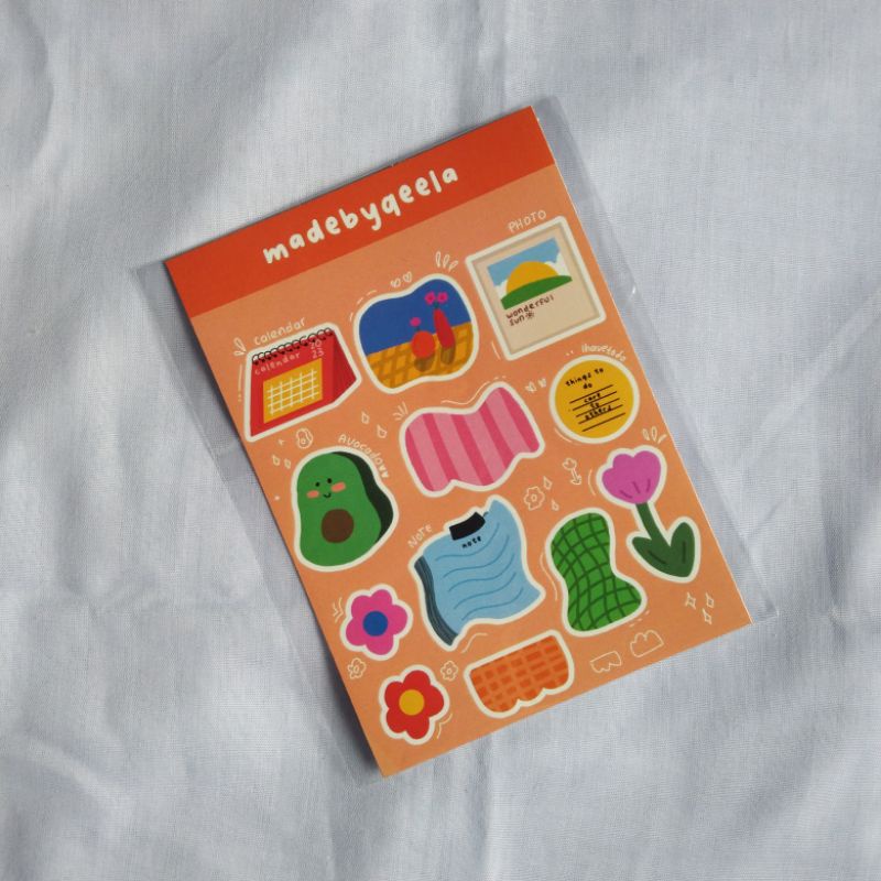 

Colorfull journaling sticker sheet✨| Aesthetic sticker | madebyqeela