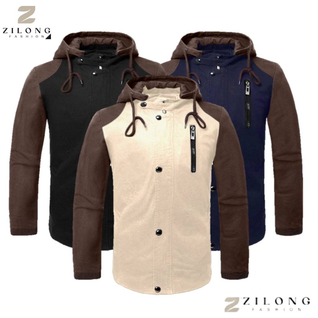 Zilong Dominic - Jaket Pria Casual Trand Model Terbaru 2022 Branded Original Jacket cowok Canvas Bah