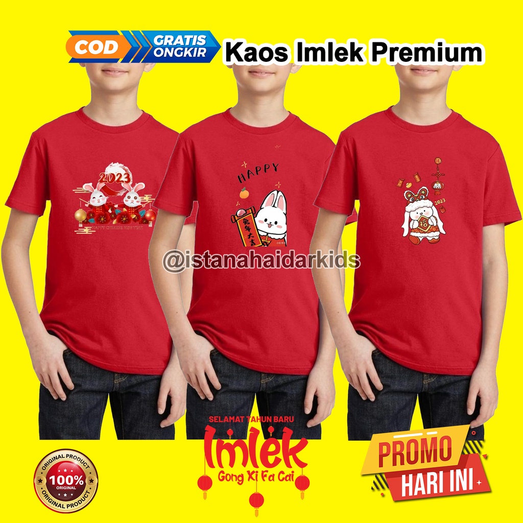 KAOS IMLEK 2023 TERBARU / KAOS IMLEK KELINCI 2023 / KAOS IMLEK ANAK COUPLE 2023 / KAOS IMLEK JUMBO /