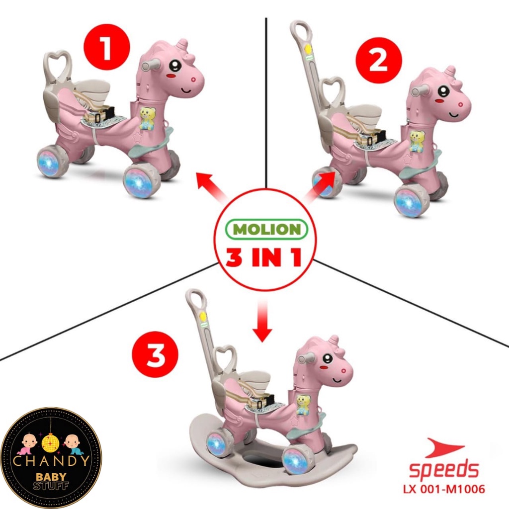 Mainan Anak Kuda - Kudaan Dino 3 In 1Exotic ET 2110, ET 2108, MOLION M1006