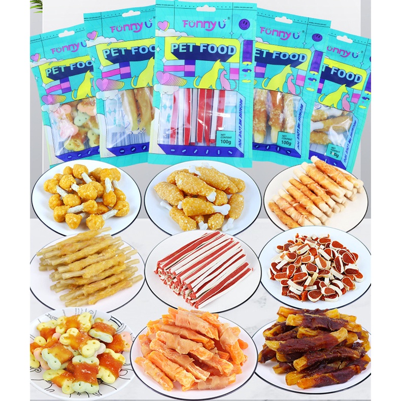 Snack Anjing Treat Stick Cemilan Sehat Dari Daging Segar / Doggy Dog Snack Itadakimasu Dental Stick Chicken Beef