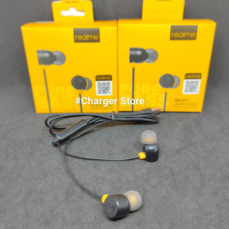 Headset Handsfree Realme Buds Magnetik ORIGINAL Stereo BASS