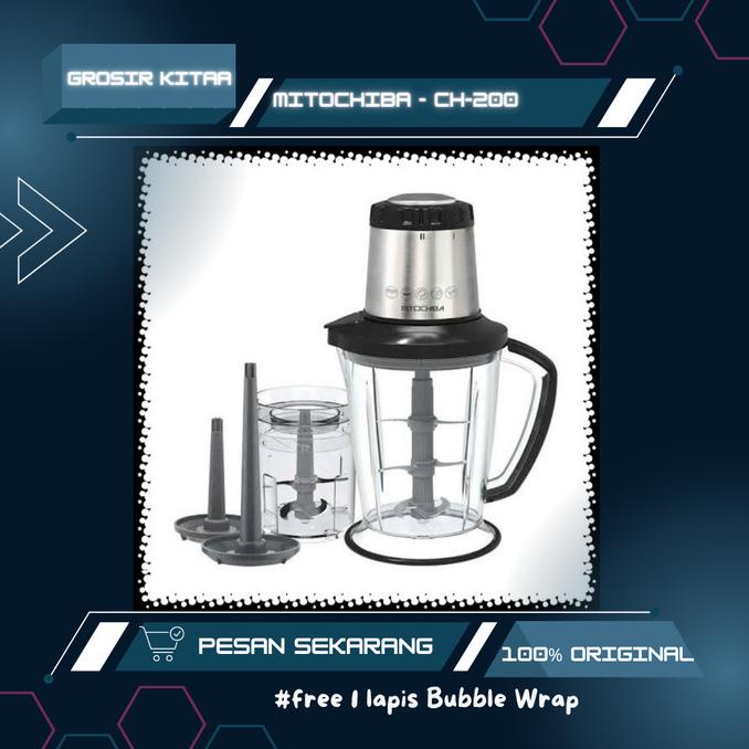 MITOCHIBA Food Chopper Blender - CH 200-Triple Blade CH200 MITOCHIBA