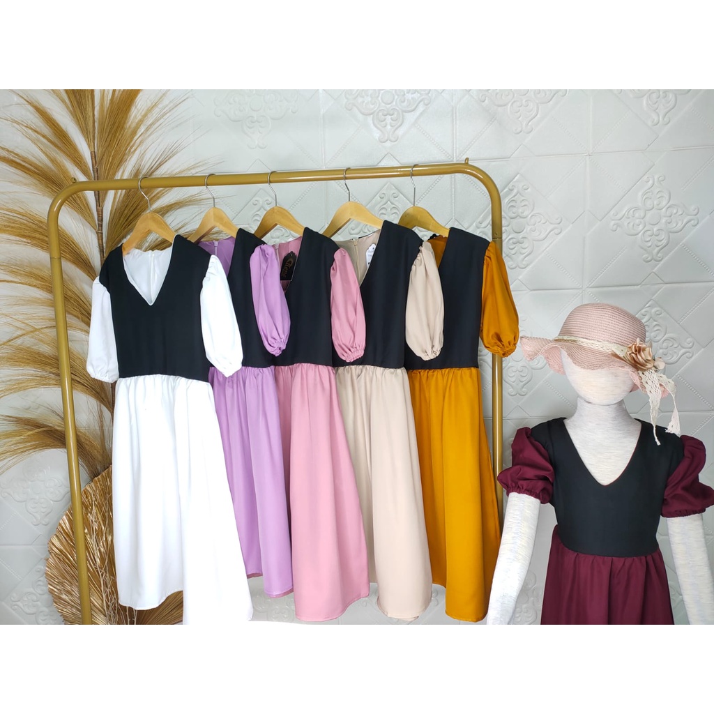 DRESS ANAK PEREMPUAN LENGAN BALON TERBARU